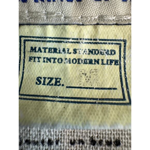 Temptation shirt French newsprint linen blend long sleeve button up blouse Sz M - Picture 7 of 9